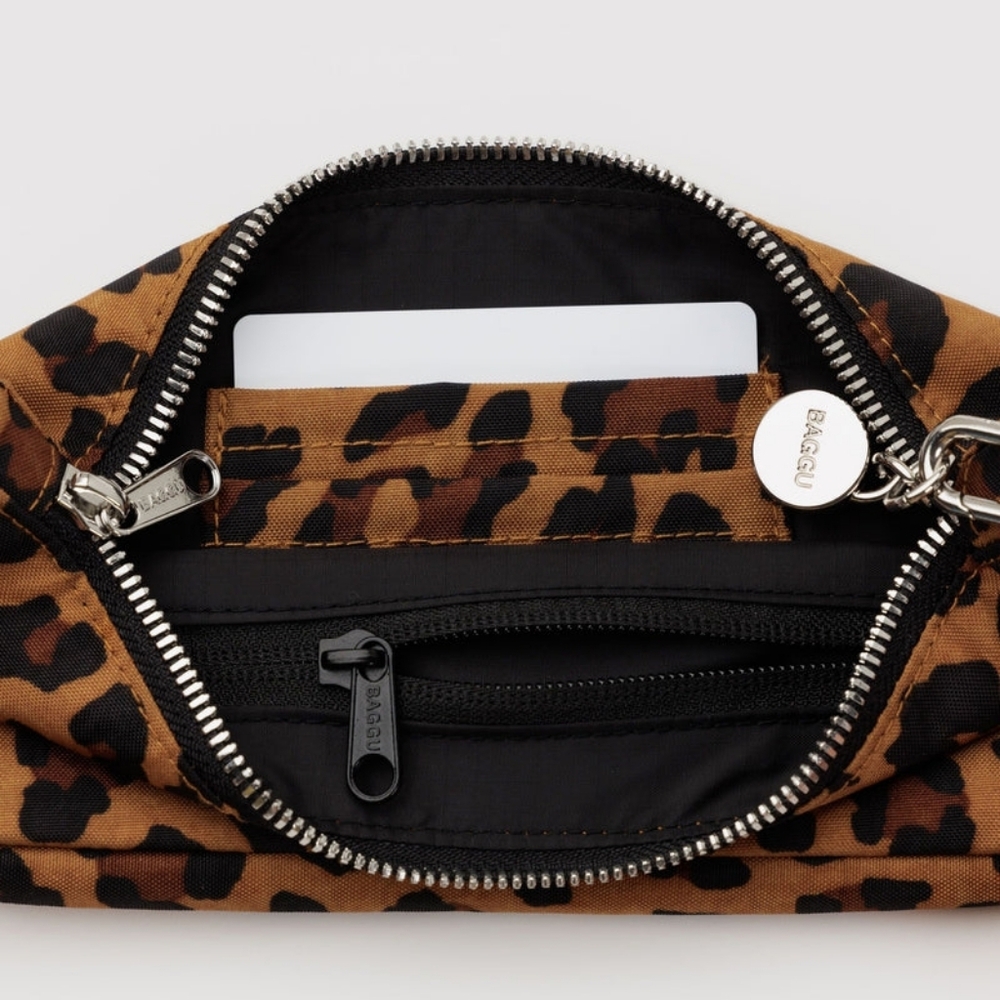 *NWT* BAGGU Leopard Print Pochette Shoulder Bag - Picture 8 of 10